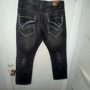 DODECA VINTAGE Y2K Slim Straight Black Jeans- 33x30 NWT!